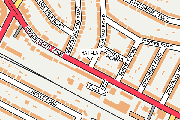 HA1 4LA map - OS OpenMap – Local (Ordnance Survey)