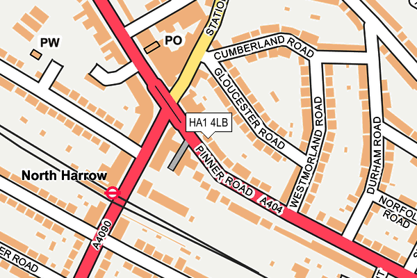 HA1 4LB map - OS OpenMap – Local (Ordnance Survey)
