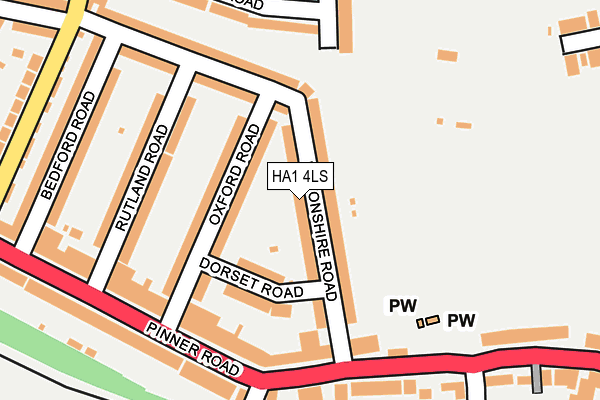 HA1 4LS map - OS OpenMap – Local (Ordnance Survey)