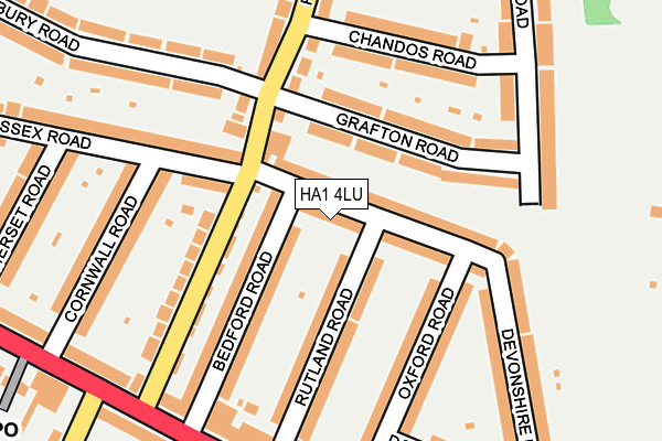 HA1 4LU map - OS OpenMap – Local (Ordnance Survey)