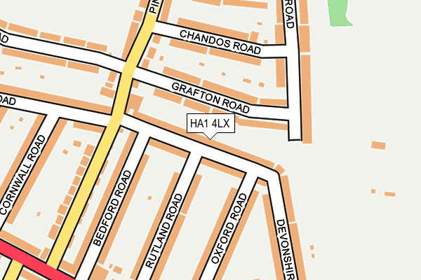 HA1 4LX map - OS OpenMap – Local (Ordnance Survey)