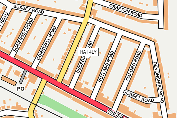 HA1 4LY map - OS OpenMap – Local (Ordnance Survey)