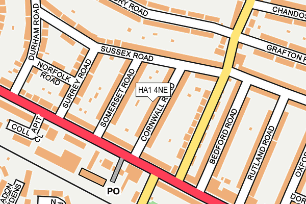 HA1 4NE map - OS OpenMap – Local (Ordnance Survey)