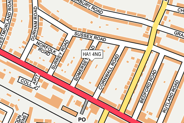 HA1 4NG map - OS OpenMap – Local (Ordnance Survey)