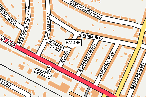 HA1 4NH map - OS OpenMap – Local (Ordnance Survey)