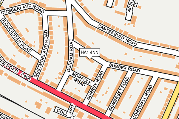 HA1 4NN map - OS OpenMap – Local (Ordnance Survey)