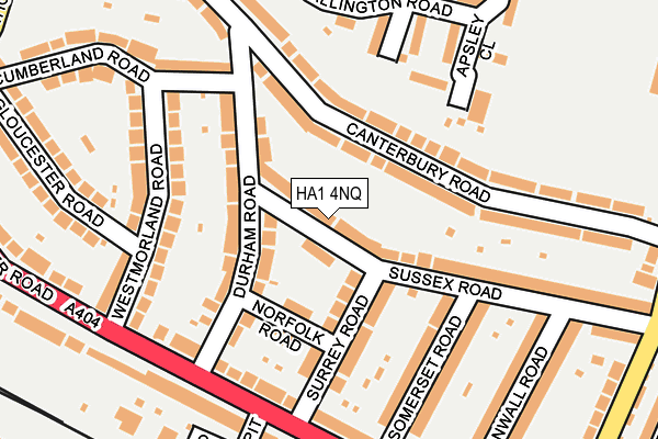 HA1 4NQ map - OS OpenMap – Local (Ordnance Survey)