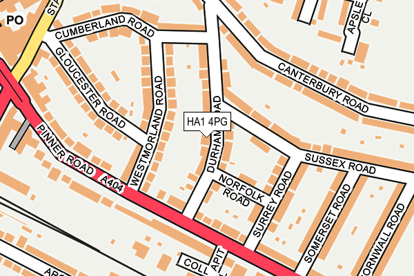 HA1 4PG map - OS OpenMap – Local (Ordnance Survey)