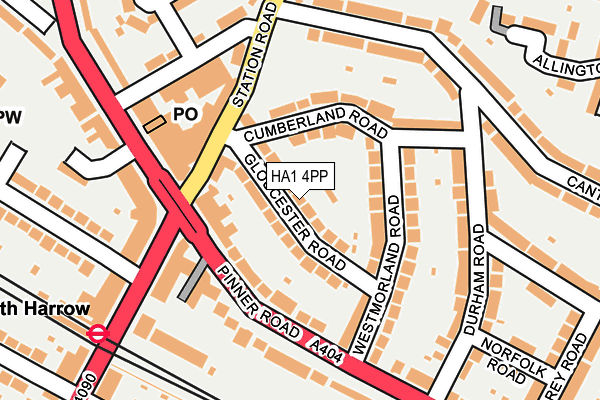 HA1 4PP map - OS OpenMap – Local (Ordnance Survey)