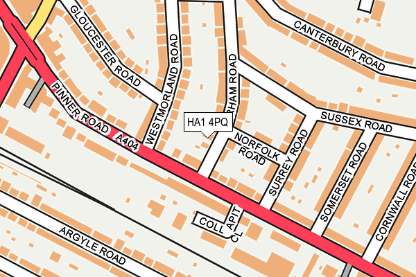 HA1 4PQ map - OS OpenMap – Local (Ordnance Survey)