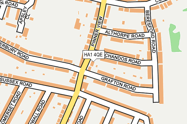 HA1 4QE map - OS OpenMap – Local (Ordnance Survey)