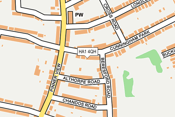 HA1 4QH map - OS OpenMap – Local (Ordnance Survey)