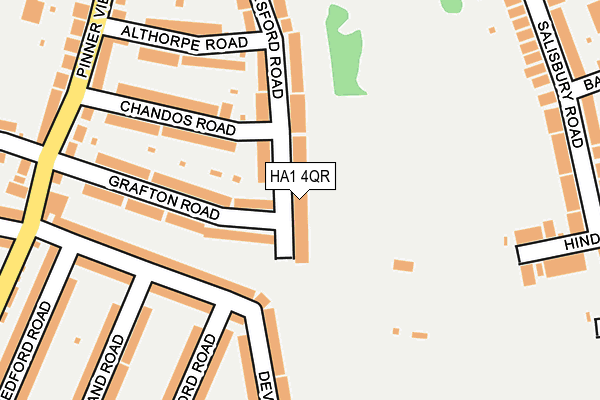 HA1 4QR map - OS OpenMap – Local (Ordnance Survey)