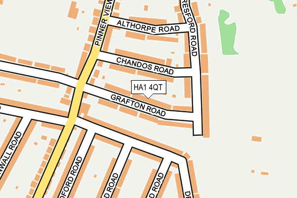 HA1 4QT map - OS OpenMap – Local (Ordnance Survey)