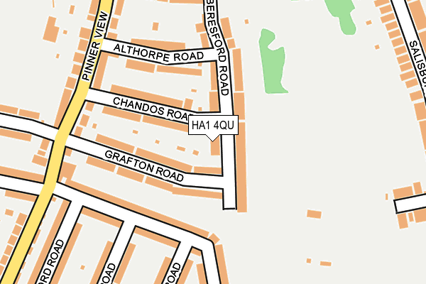 HA1 4QU map - OS OpenMap – Local (Ordnance Survey)
