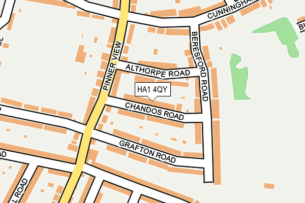 HA1 4QY map - OS OpenMap – Local (Ordnance Survey)