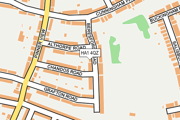 HA1 4QZ map - OS OpenMap – Local (Ordnance Survey)
