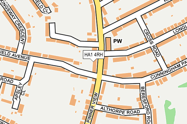 HA1 4RH map - OS OpenMap – Local (Ordnance Survey)