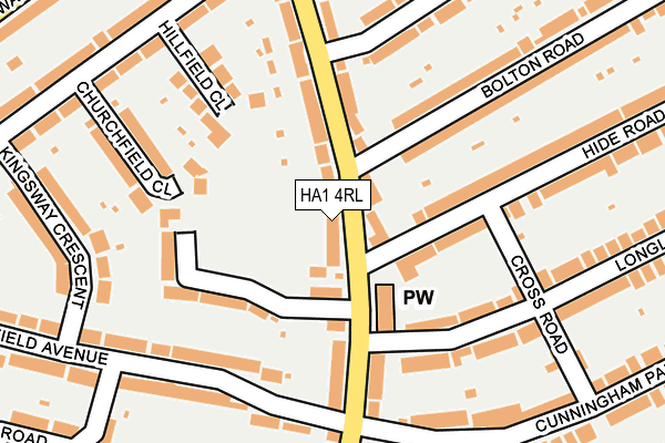 HA1 4RL map - OS OpenMap – Local (Ordnance Survey)