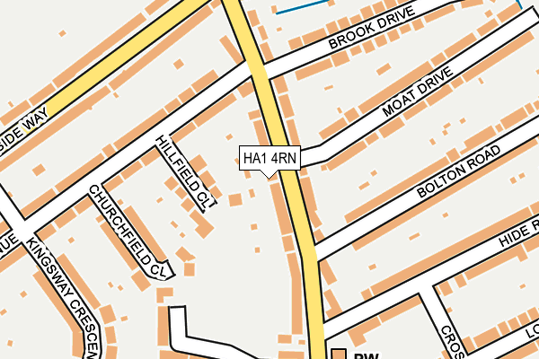 HA1 4RN map - OS OpenMap – Local (Ordnance Survey)