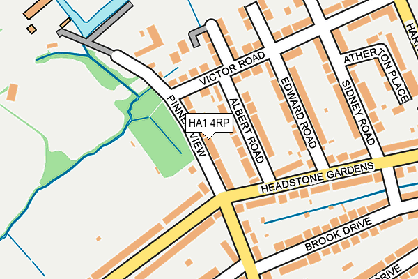 HA1 4RP map - OS OpenMap – Local (Ordnance Survey)