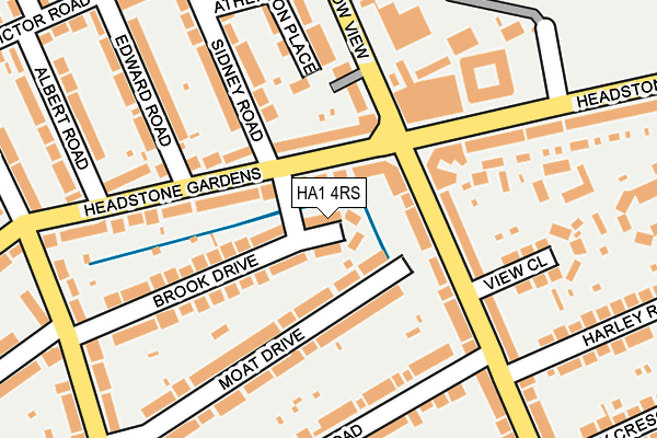 HA1 4RS map - OS OpenMap – Local (Ordnance Survey)
