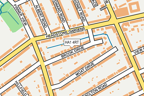 HA1 4RT map - OS OpenMap – Local (Ordnance Survey)