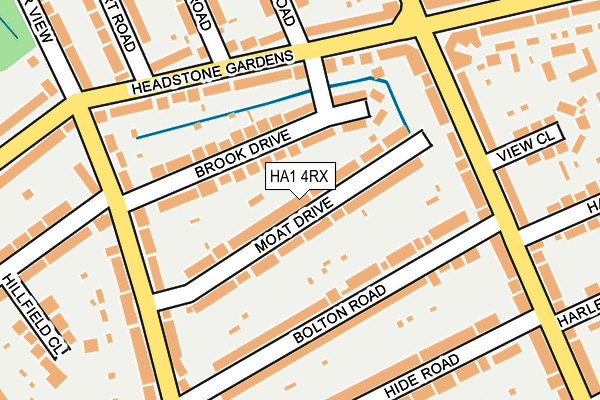HA1 4RX map - OS OpenMap – Local (Ordnance Survey)
