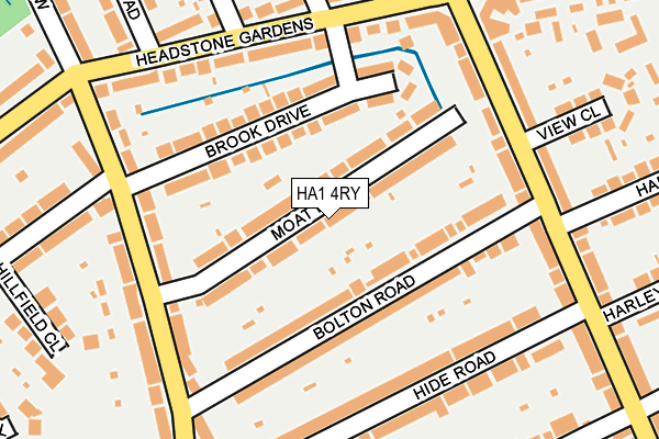 HA1 4RY map - OS OpenMap – Local (Ordnance Survey)