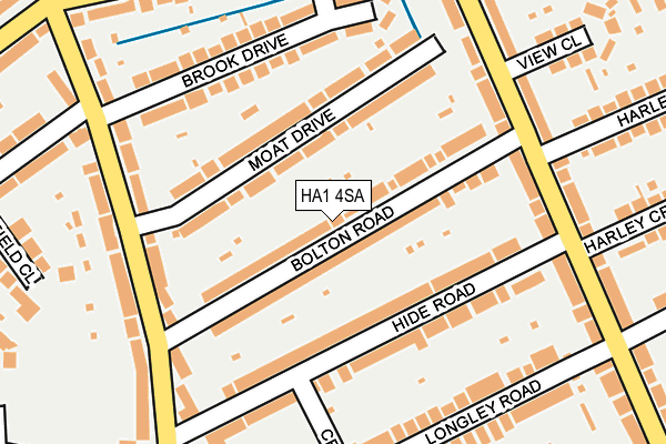HA1 4SA map - OS OpenMap – Local (Ordnance Survey)