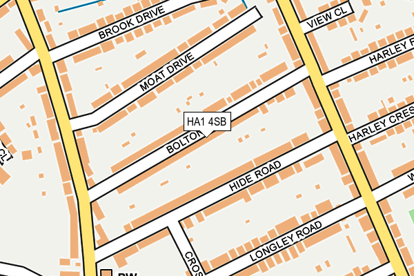 HA1 4SB map - OS OpenMap – Local (Ordnance Survey)