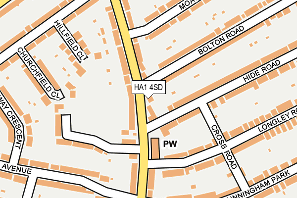 HA1 4SD map - OS OpenMap – Local (Ordnance Survey)