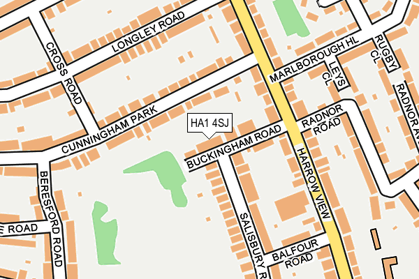 HA1 4SJ map - OS OpenMap – Local (Ordnance Survey)