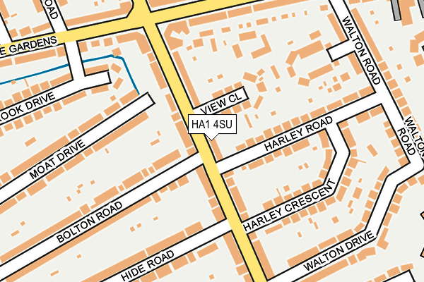 HA1 4SU map - OS OpenMap – Local (Ordnance Survey)