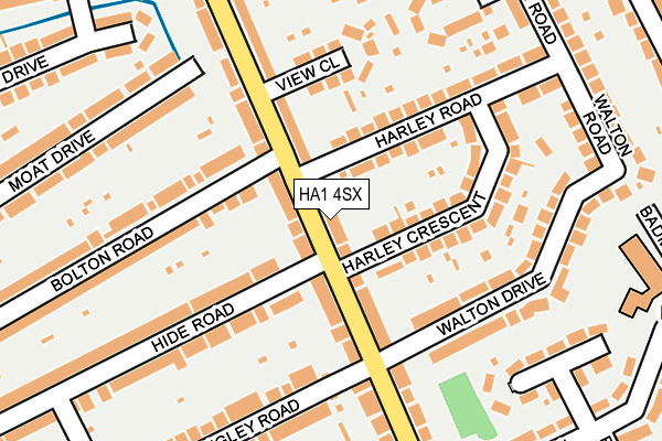 HA1 4SX map - OS OpenMap – Local (Ordnance Survey)