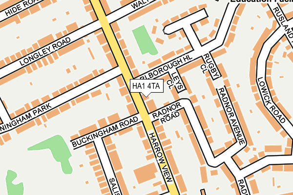 HA1 4TA map - OS OpenMap – Local (Ordnance Survey)