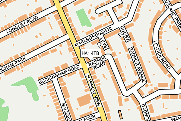 HA1 4TB map - OS OpenMap – Local (Ordnance Survey)