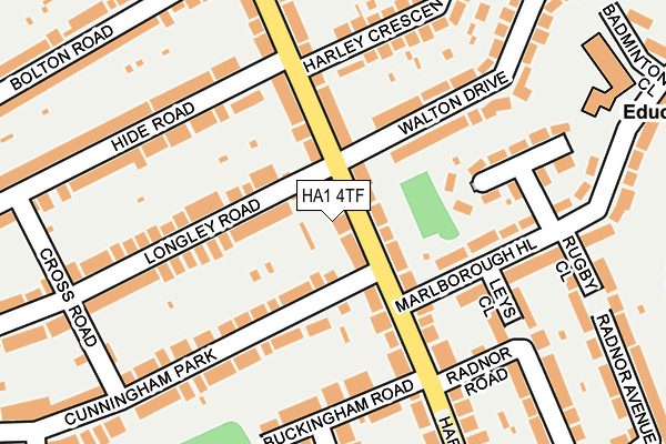 HA1 4TF map - OS OpenMap – Local (Ordnance Survey)