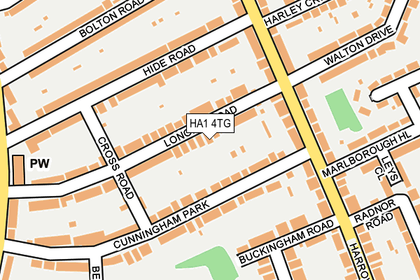 HA1 4TG map - OS OpenMap – Local (Ordnance Survey)