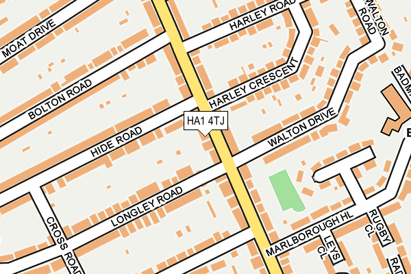 HA1 4TJ map - OS OpenMap – Local (Ordnance Survey)
