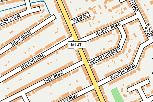 HA1 4TL map - OS OpenMap – Local (Ordnance Survey)