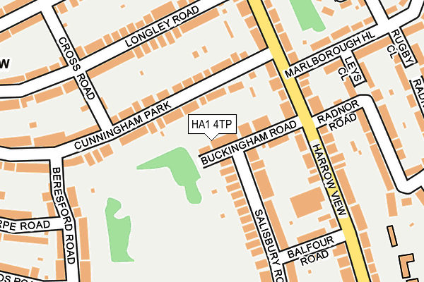 HA1 4TP map - OS OpenMap – Local (Ordnance Survey)