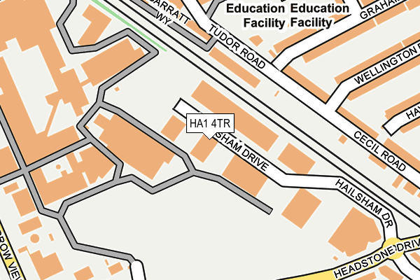 HA1 4TR map - OS OpenMap – Local (Ordnance Survey)