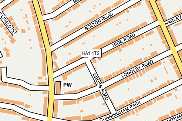 HA1 4TS map - OS OpenMap – Local (Ordnance Survey)