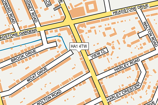 HA1 4TW map - OS OpenMap – Local (Ordnance Survey)