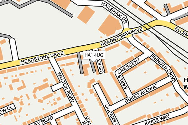HA1 4UG map - OS OpenMap – Local (Ordnance Survey)