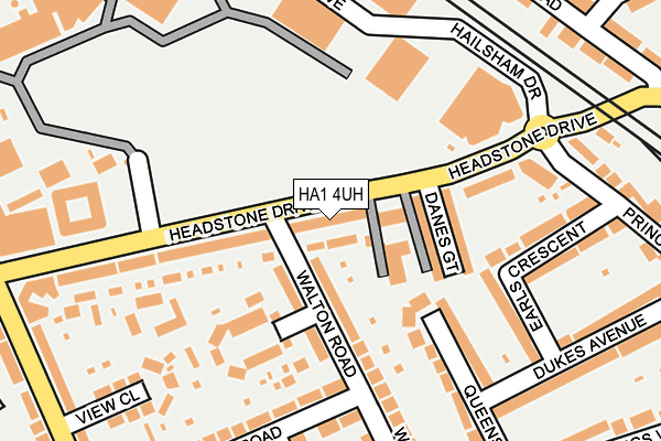 HA1 4UH map - OS OpenMap – Local (Ordnance Survey)