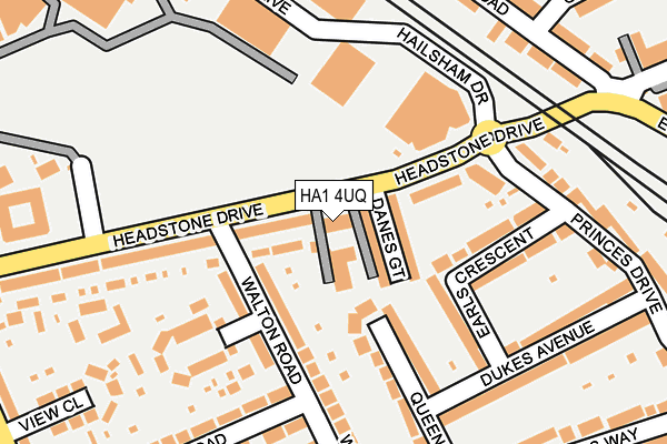 HA1 4UQ map - OS OpenMap – Local (Ordnance Survey)