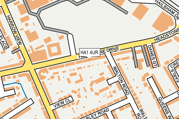 HA1 4UR map - OS OpenMap – Local (Ordnance Survey)