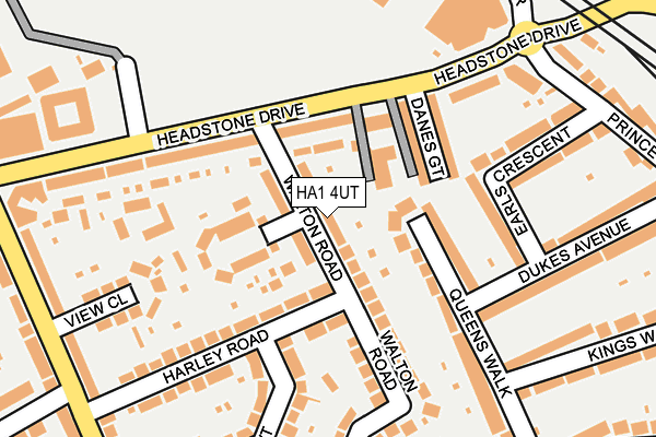 HA1 4UT map - OS OpenMap – Local (Ordnance Survey)